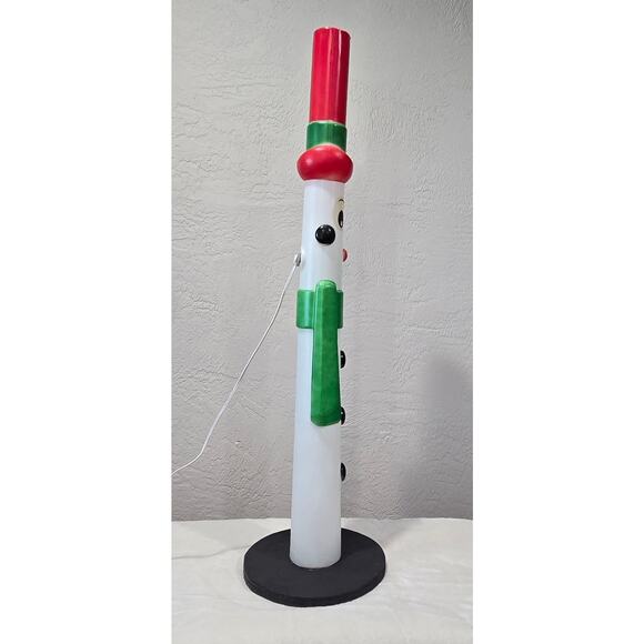 Empire Snowman Candle Stick Pencil Lighted Blow Mold USA Made Christmas Holiday - Picture 9 of 15